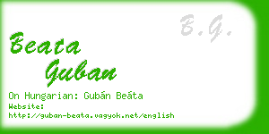 beata guban business card
